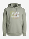 Jack & Jones Světle zelená pánská mikina s kapucí Jack & Jones Map