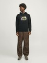 Jack & Jones Černá pánská mikina s kapucí Jack & Jones Map