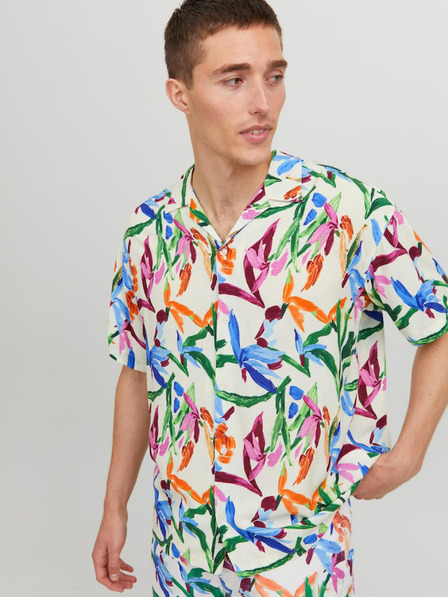 Jack & Jones Barevná pánská vzorovaná košile s krátkým rukávem Jack & Jones Luke