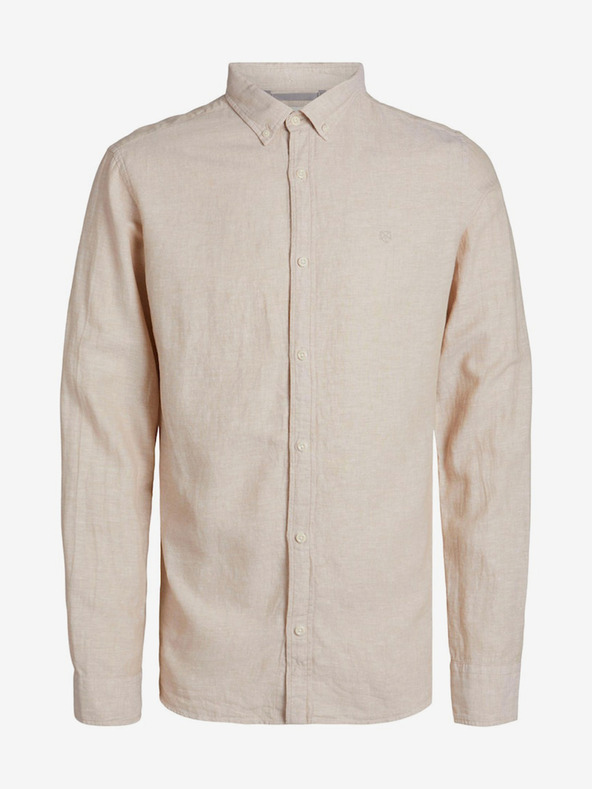 Jack & Jones Béžová pánská košile Jack & Jones Maze