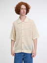 Jack & Jones Béžová pánská úpletová košile Jack & Jones Club