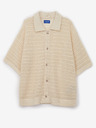 Jack & Jones Béžová pánská úpletová košile Jack & Jones Club