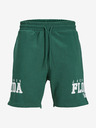 Jack & Jones Tmavě zelené pánské teplákové kraťasy Jack & Jones Cory