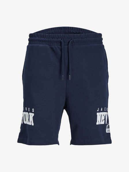 Jack & Jones Tmavě modré pánské teplákové kraťasy Jack & Jones Cory