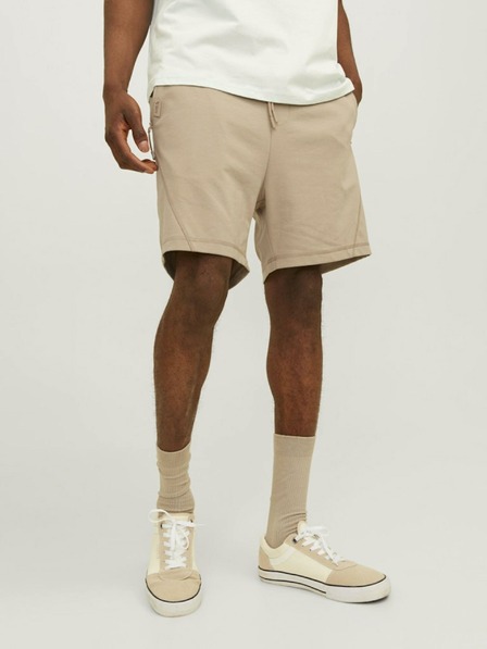 Jack & Jones Béžové pánské teplákové kraťasy Jack & Jones Gordon