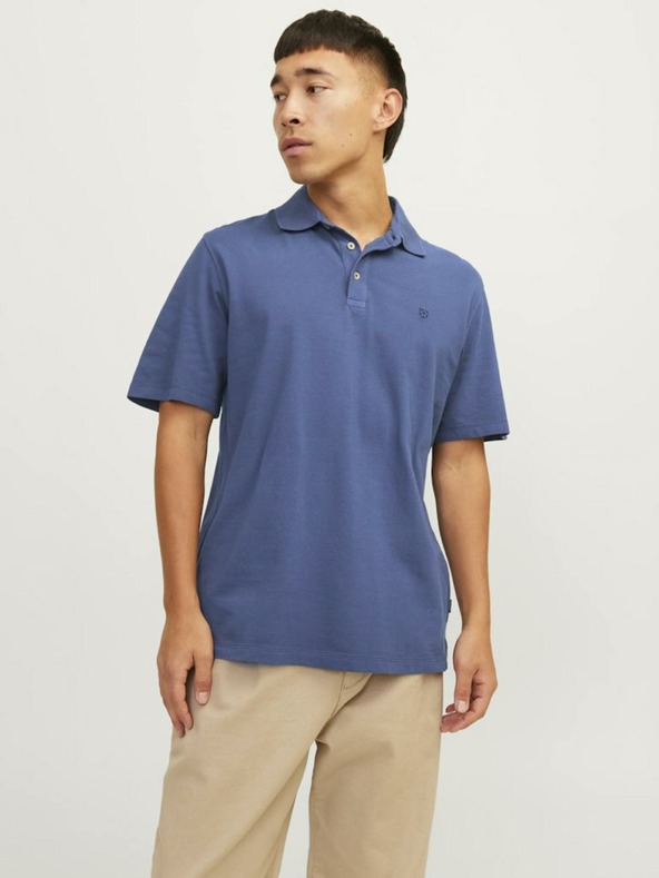 Jack & Jones Modré pánské polo tričko Jack & Jones William