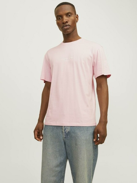 Jack & Jones Světle růžové pánské tričko Jack & Jones Vesterbro
