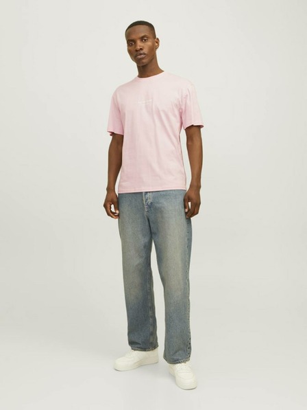Jack & Jones Světle růžové pánské tričko Jack & Jones Vesterbro