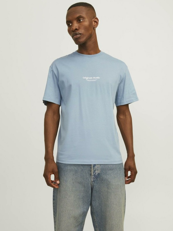 Jack & Jones Světle modré pánské tričko Jack & Jones Vesterbo