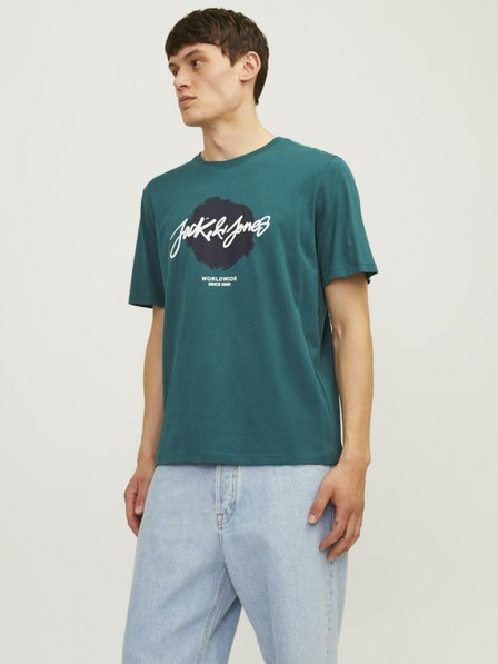 Jack & Jones Petrolejové pánské tričko Jack & Jones JJTILEY