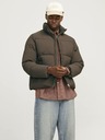 Jack & Jones Tmavě hnědá pánská prošívaná bunda Jack & Jones Frederiks