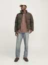 Jack & Jones Tmavě hnědá pánská prošívaná bunda Jack & Jones Frederiks