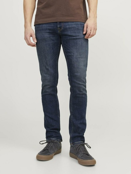 Jack & Jones Tmavě modré pánské slim fit džíny Jack & Jones Glenn