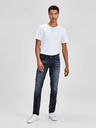 Jack & Jones Tmavě modré slim fit džíny s vyšisovaným efektem Jack & Jones Glenn