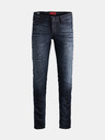 Jack & Jones Tmavě modré slim fit džíny s vyšisovaným efektem Jack & Jones Glenn