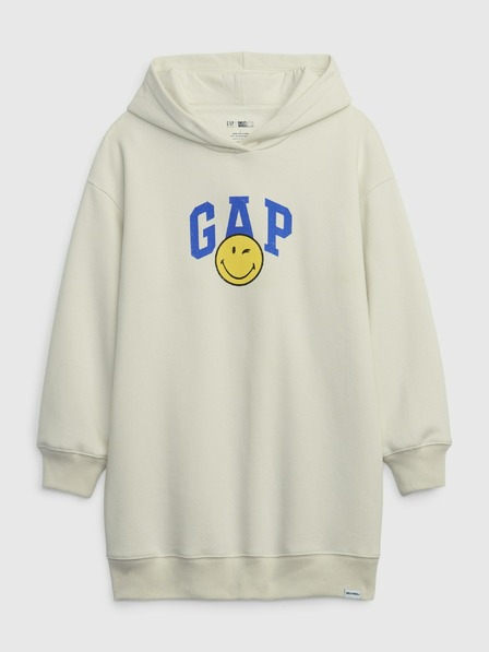 GAP Dětské mikinové šaty GAP × SmileyWorld®