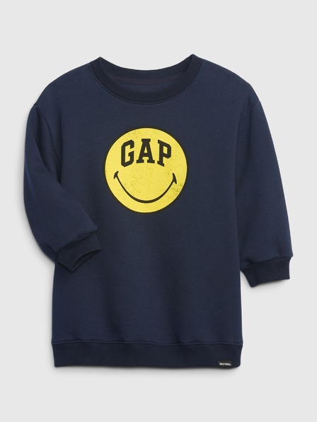 GAP Baby mikinové šaty GAP × SmileyWorld®