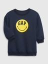 GAP Baby mikinové šaty Gap × SmileyWorld® GAP