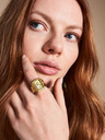 Fossil Dámské hranaté hodinky prsten Fossil Raquel Watch Ring