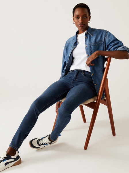 Marks & Spencer Tmavě modré dámské slim fit džíny Marks & Spencer