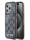 Karl Lagerfeld Liquid Glitter Monogram Gradient Zadní Kryt pro iPhone 15 Pro Max Black Karl Lagerfeld