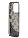 Karl Lagerfeld Liquid Glitter Monogram Gradient Zadní Kryt pro iPhone 15 Pro Max Black Karl Lagerfeld