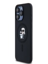 Karl Lagerfeld Liquid Silicone Karl and Choupette Magsafe Zadní Kryt pro iPhone 15 Pro Max Black Karl Lagerfeld
