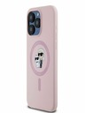 Karl Lagerfeld Liquid Silicone Karl and Choupette Magsafe Zadní Kryt pro iPhone 15 Pro Max Pink Karl Lagerfeld