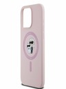 Karl Lagerfeld Liquid Silicone Karl and Choupette Magsafe Zadní Kryt pro iPhone 15 Pro Max Pink Karl Lagerfeld