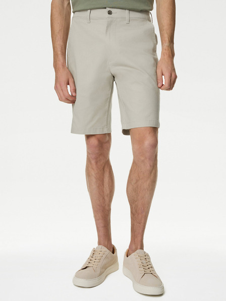 Marks & Spencer Béžové pánské chino kraťasy Marks & Spencer