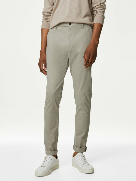 Marks & Spencer Světle šedé pánské chino kalhoty Marks & Spencer