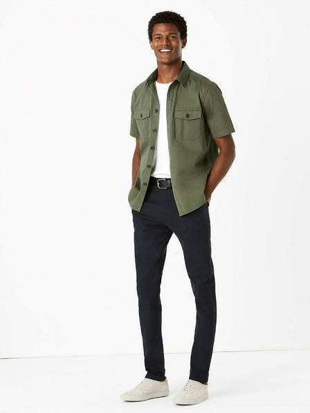 Marks & Spencer Strečové chino kalhoty úzkého střihu Marks & Spencer námořnická modrá