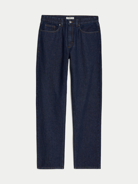 Marks & Spencer Tmavě modré pánské straight fit džíny Marks & Spencer