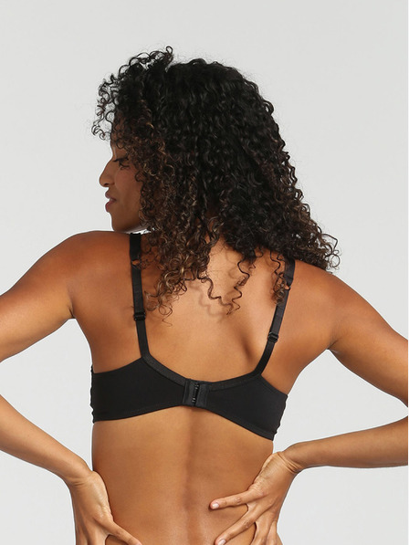 DIM Černá dámská podprsenka bez kostic Dim WIREFREE STRAPLESS BRA