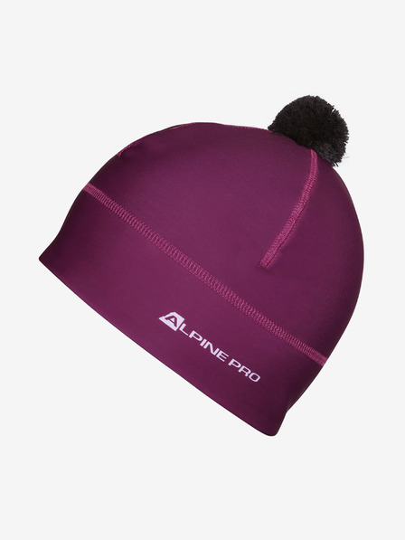 ALPINE PRO Funkční čepice s bambulí ALPINE PRO ABERE holyhock
