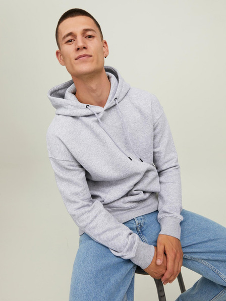 Jack & Jones Světle šedá pánská mikina s kapucí Jack & Jones Star