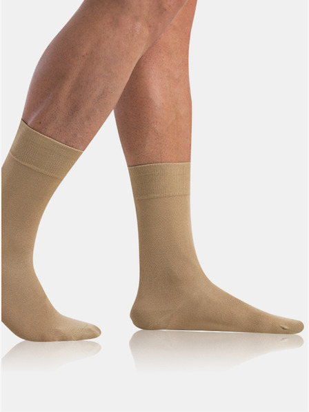 Bellinda Béžové pánské ponožky Bellinda BAMBUS COMFORT SOCKS
