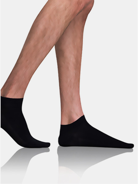 Bellinda Černé pánské ponožky Bellinda BAMBUS AIR IN-SHOE SOCKS