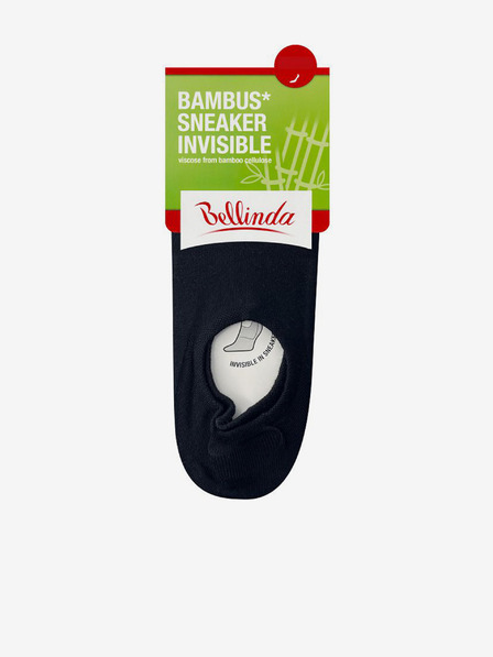 Bellinda Černé unisex ponožky Bellinda BAMBUS SNEAKER SOCKS