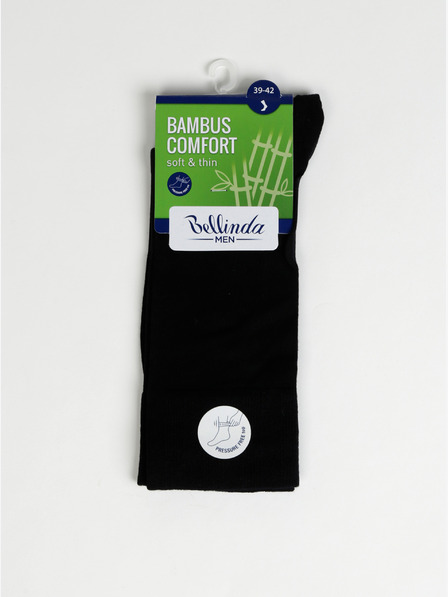 Bellinda Černé pánské ponožky Bellinda BAMBUS COMFORT SOCKS