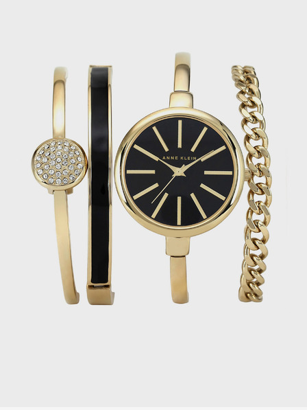Anne Klein Sada dámských hodinek a náramků ve zlaté barvě Anne Klein