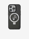 Karl Lagerfeld Ringstand Karl and Choupette MagSafe Zadní Kryt pro iPhone 15 Pro Max Black Karl Lagerfeld