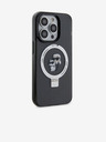Karl Lagerfeld Ringstand Karl and Choupette MagSafe Zadní Kryt pro iPhone 15 Pro Max Black Karl Lagerfeld