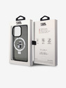 Karl Lagerfeld Ringstand Karl and Choupette MagSafe Zadní Kryt pro iPhone 15 Pro Max Black Karl Lagerfeld