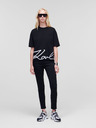 Karl Lagerfeld Černé dámské tričko KARL LAGERFELD Karl Signature