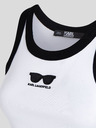 Karl Lagerfeld Bílé dámské tílko KARL LAGERFELD Fashion