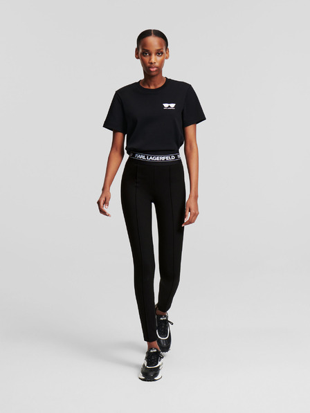Karl Lagerfeld Černé dámské legíny KARL LAGERFELD Logo