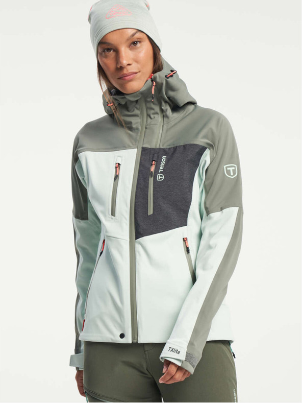Tenson dámská skialpová softshellová bunda TENSON Touring Softshell W světle zelená