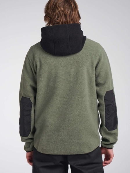 Tenson pánská fleecová mikina s kapucí COLOURWEAR Teddy 2.0 M šedozelená