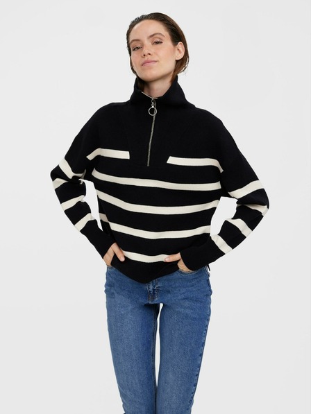 Vero Moda Krémovo-černý pruhovaný svetr VERO MODA Saba